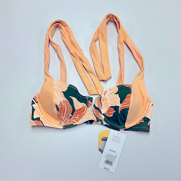 Fe Noel Lily Floral Print Underwire Bra Top - Picture 4 of 8